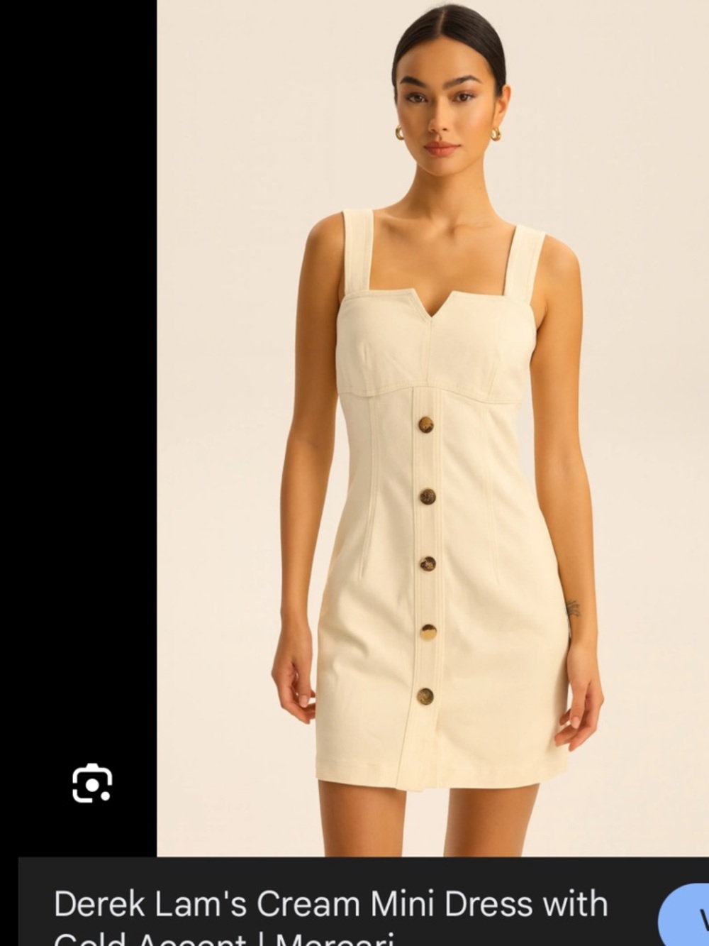 Derek Lam 10 Crosby Size 2 White Cotton Stretch Mini Dress Sleeveless Chic